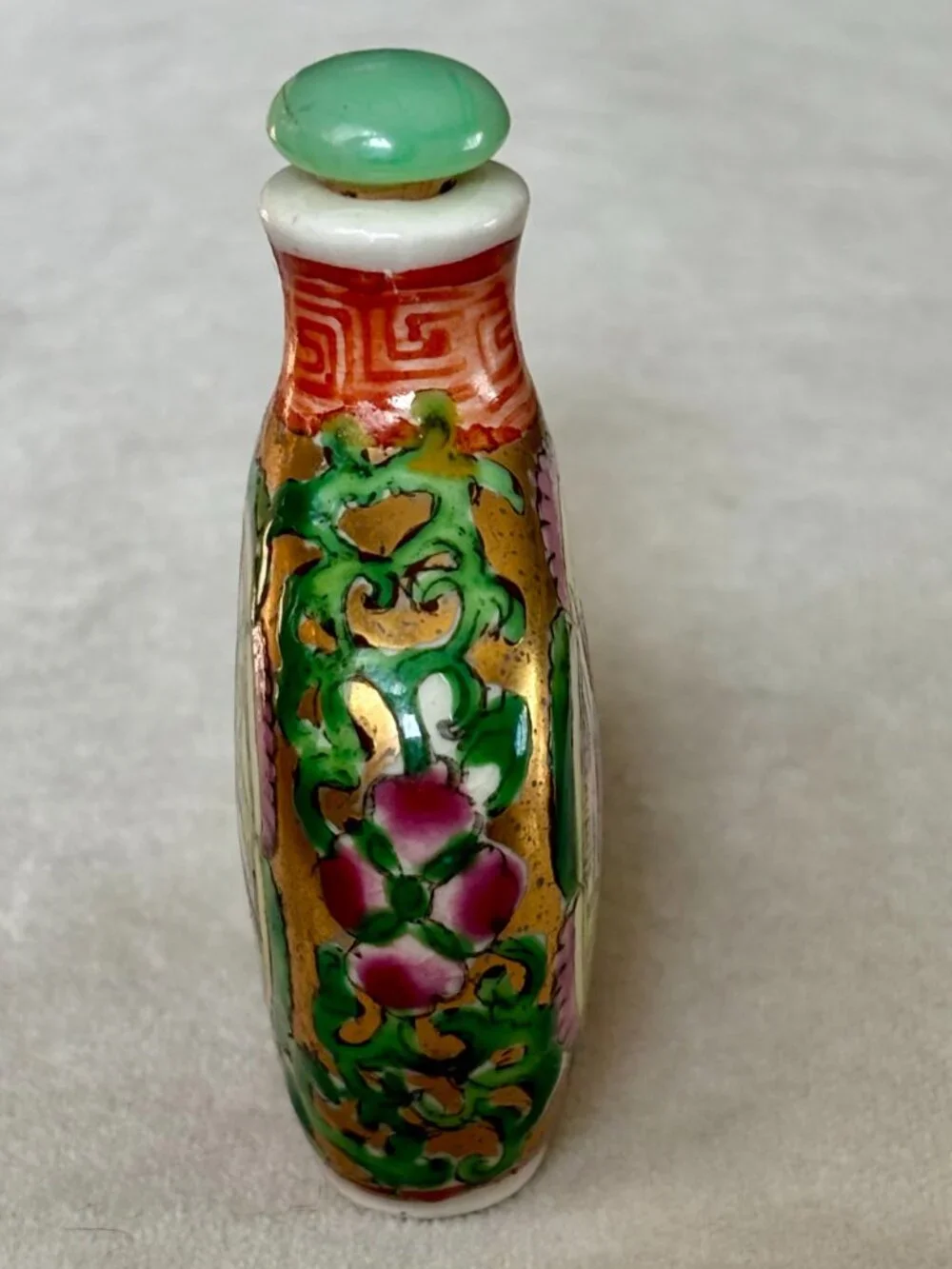 Antique Chinese Famille Rose Snuff Bottle - Picture 5 of 14